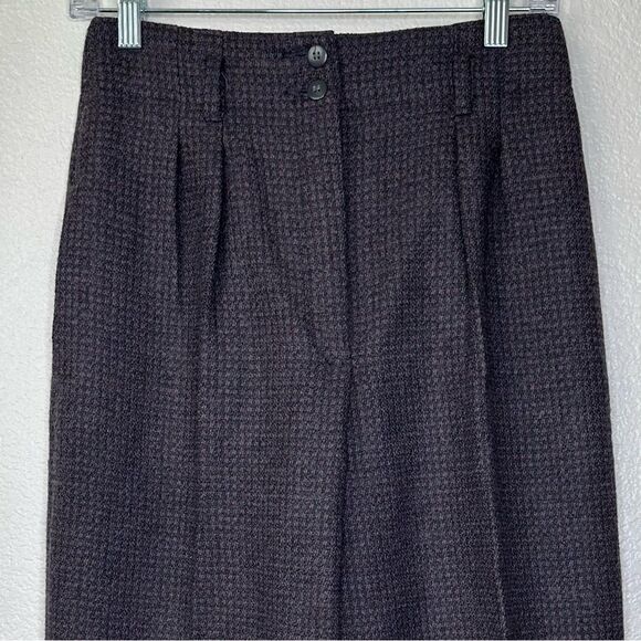Neiman Marcus 100% Wool Gingham High Waisted Pants - Picture 2 of 12